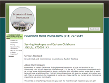 Tablet Screenshot of fulbrighthomeinspections.com